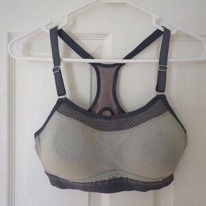 Champion Women's Show Off Sports Bra Sz Med Max Support No Show Gray Fair Condtn
